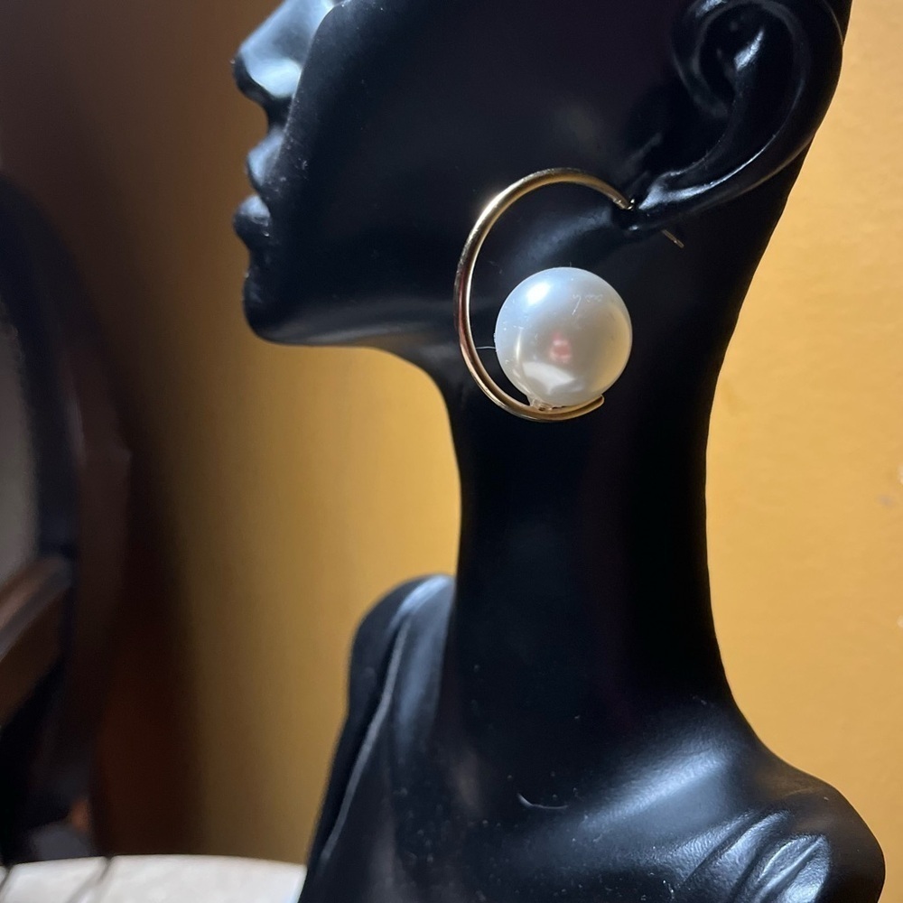 Pearl Hoop Earrings